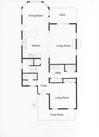 Custom modular home with 1,176 square feet of open floor plan. Private rear covered porch and deck.